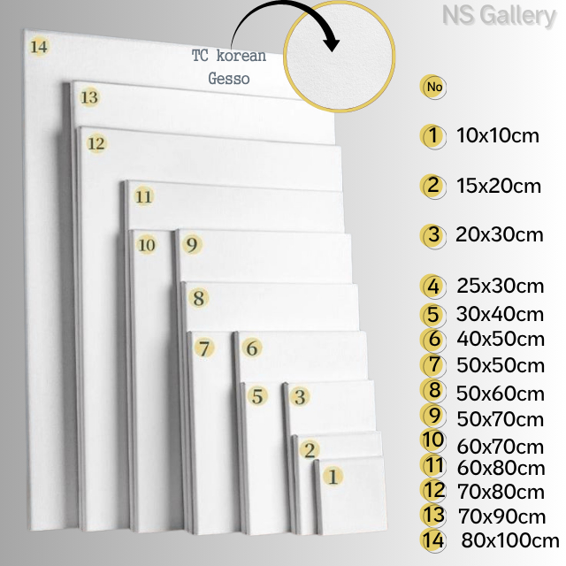 Kanvas Lukis 20x30cm - Canvas Painting A4 - Kanvas Medium Quality - NS Gallery Canvas Painting State