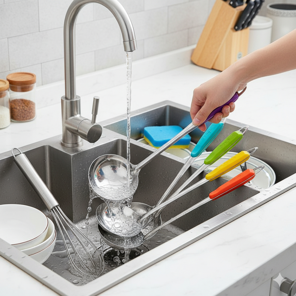 Irus Sop Tanggung - Irus Sayur Warna/Hitam Irus Biasa Stainless Steel Murah