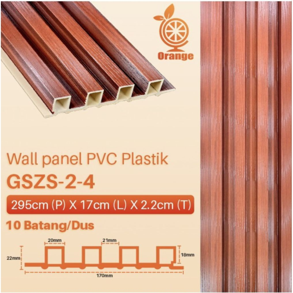 PAKET 10 PCS  / 1 Box wood wpc wall panel 3 meter / wpc wall panel dinding / wpc wall panel list gol