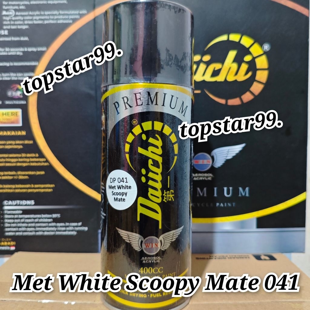 Pilok Pylox Pilox Cat Daiichi Daichi Met White Scoopy Mate 041 Putih Doff Dop 400Cc Daici