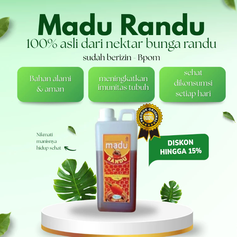 Madu Bunga Randu Mabruuk 1kg Natural Raw Honey / Madu Randu Mabruuk