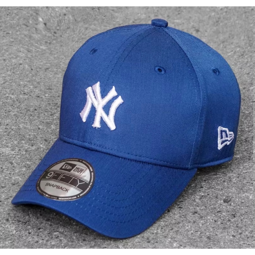 TOPI BASESBALL MLB NY WHITE LOGO ORIGINAL BLUE CAPS / TOPI PRIA WANITA / TOPI FULL SET