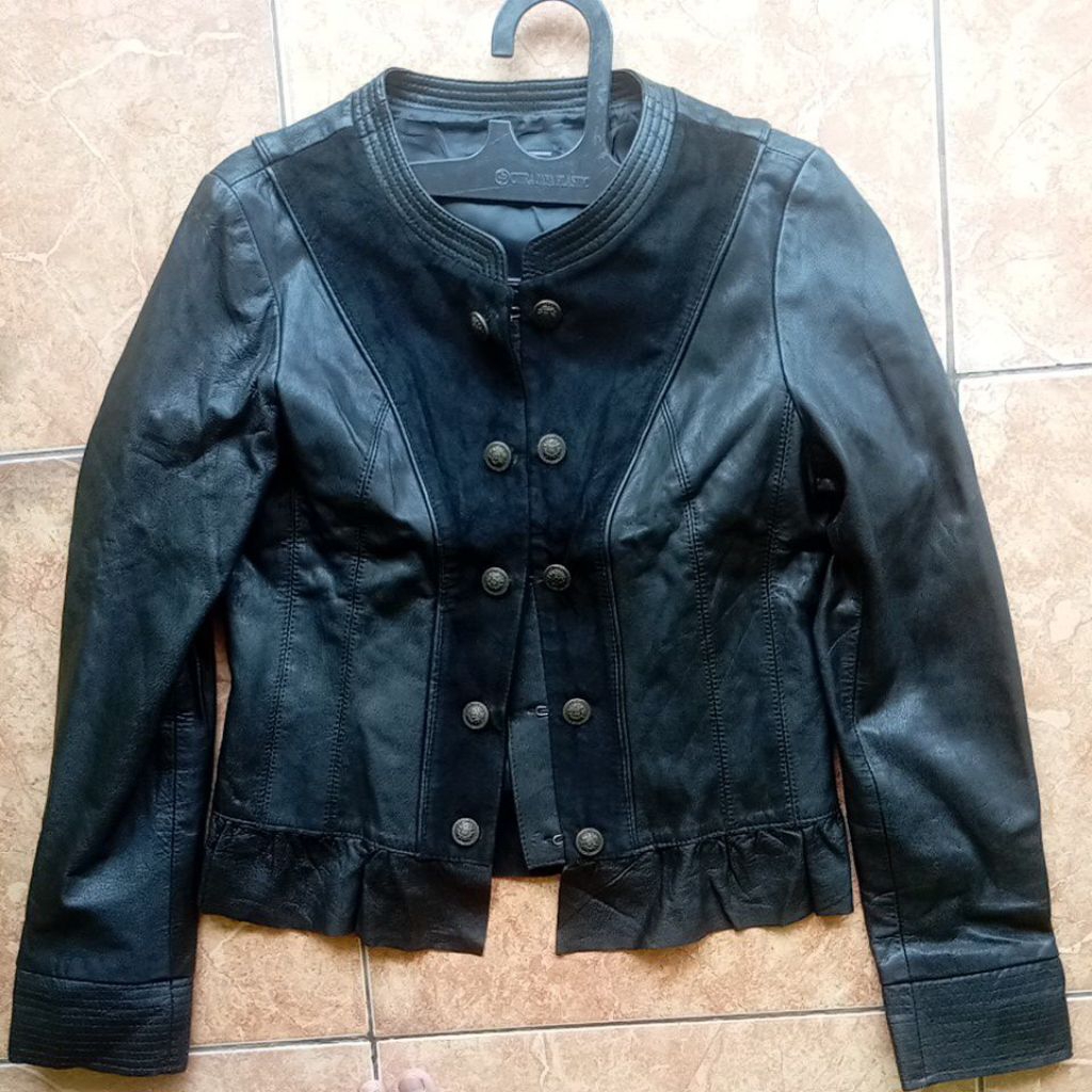 jaket kulit asli wanita.. kulit domba