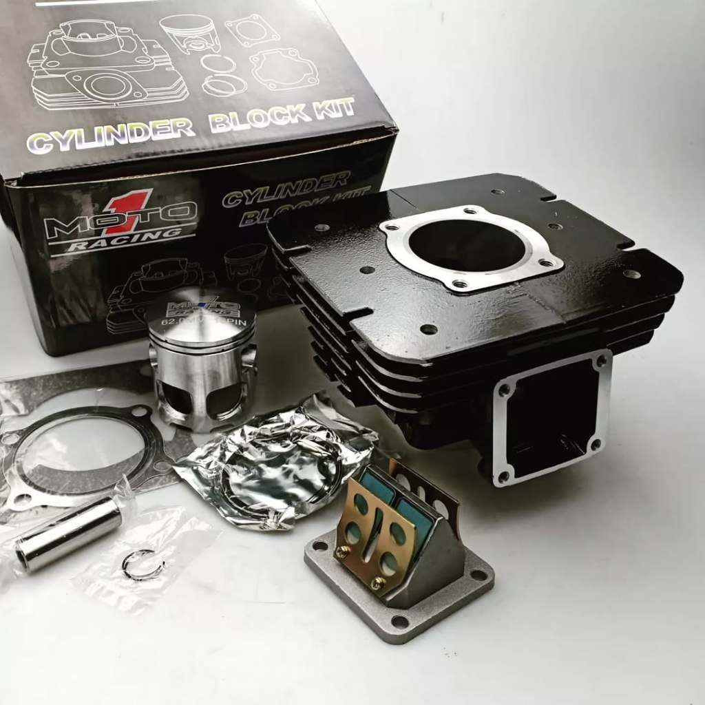 CYLINDER BLOCK BLOK MOTO 1 MOTO1 62MM 62 MM RX KING RXKING SET MEMBRAN PISTON RING PISTON KLIP PIN