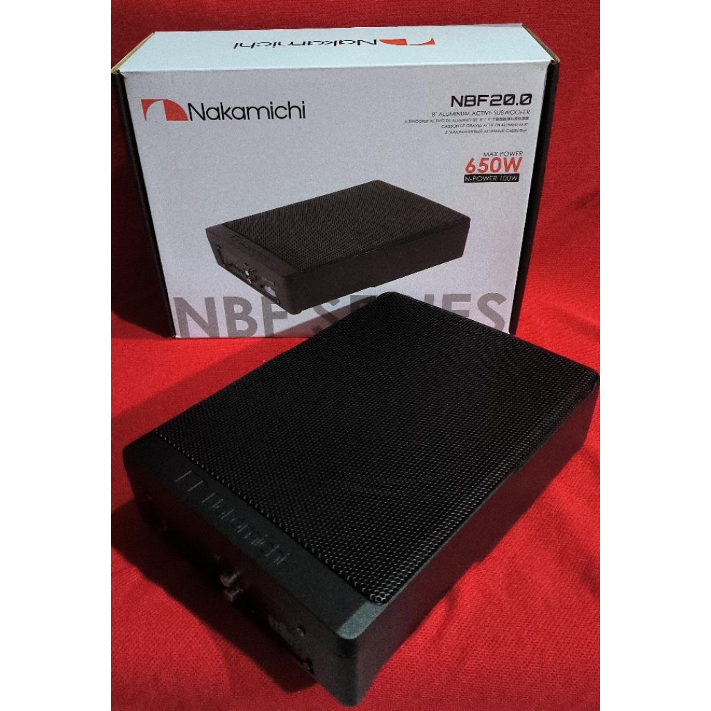 Subwoofer kolong aktif nakamichi NBF series NB 20.0 alumunium active subwoofer 8inch