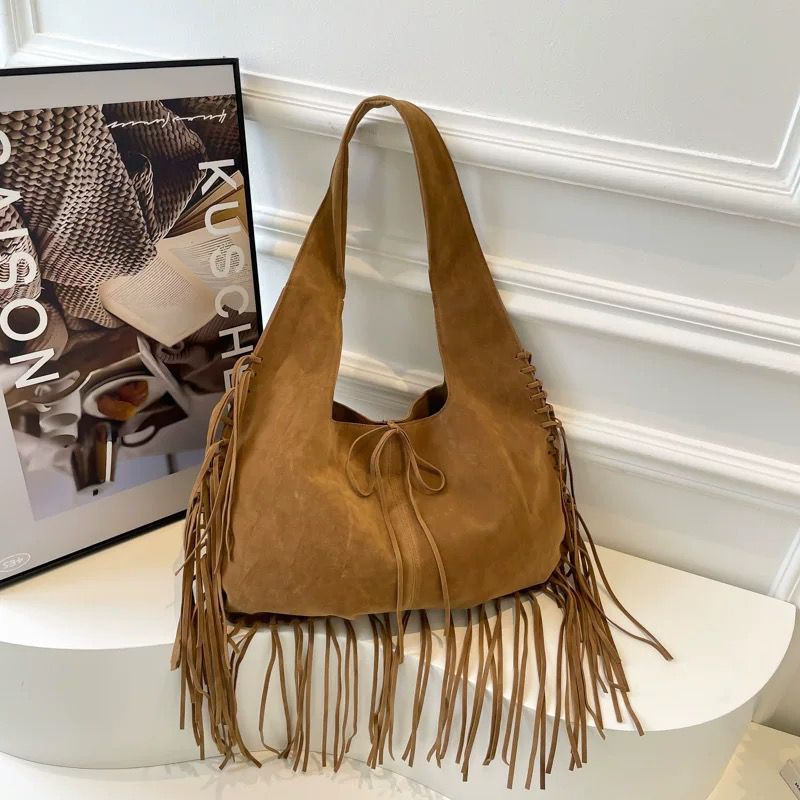 6119 (37X5X28) Tas Selempang Suede Fur Bag Fashion