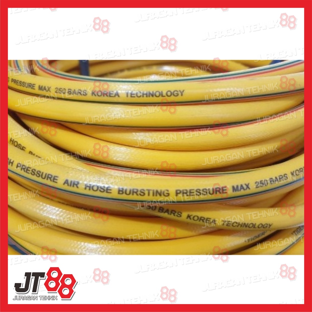 SELANG KOMPRESOR ANGIN ECER HARGA PER 2.4 METER MURAH LENTUR KUAT DOUBLE BENANG