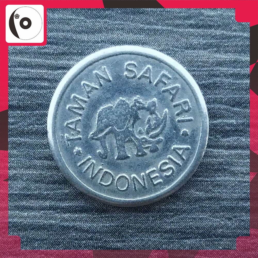Koin Antik Taman Safari Indonesia Gambar Badak Coin Kuno Langka