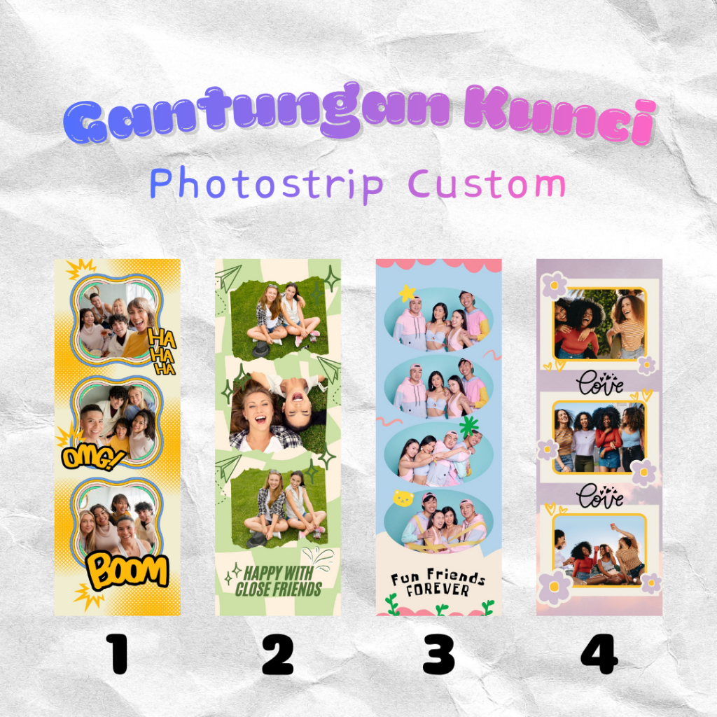 GANTUNGAN KUNCI PHOTOSTRIP CUSTOM | KEYCHAIN PHOTOSTRIP CUSTOM | GANCI PHOTOSTRIP