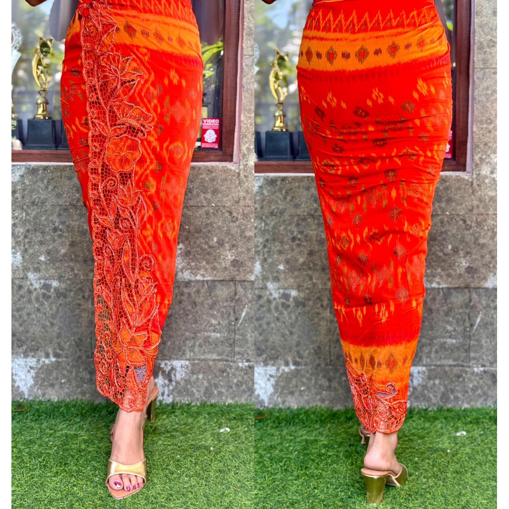 HK - Kamen Endek Payet Kerawang tanpa Selendang