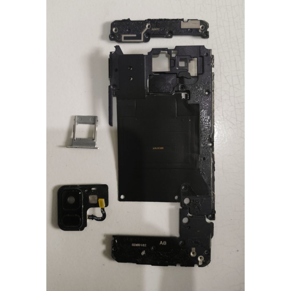 TUTUP MESIN + SENSOR NFC TUTUP KAMERA + SIDIK JARI FINGGER PRINT  SLOT SIM SAMSUNG A8 PLUS NORMAL AS