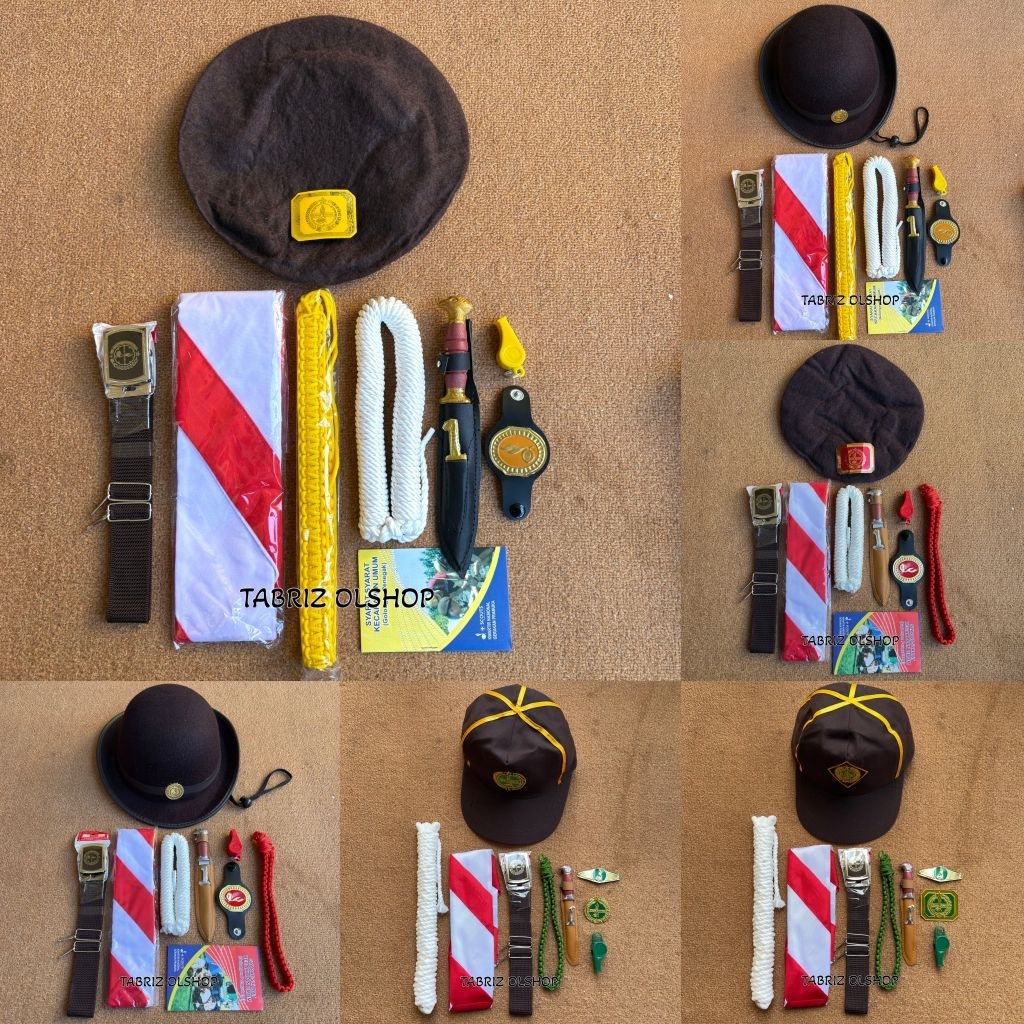 set pramuka penggalang/perlengkapan atribut pramuka anak sd smp sma bisa untuk cewe dan cowo