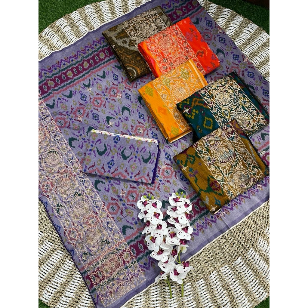 Kamen endek semi mastuli tumpal tretes set selendang