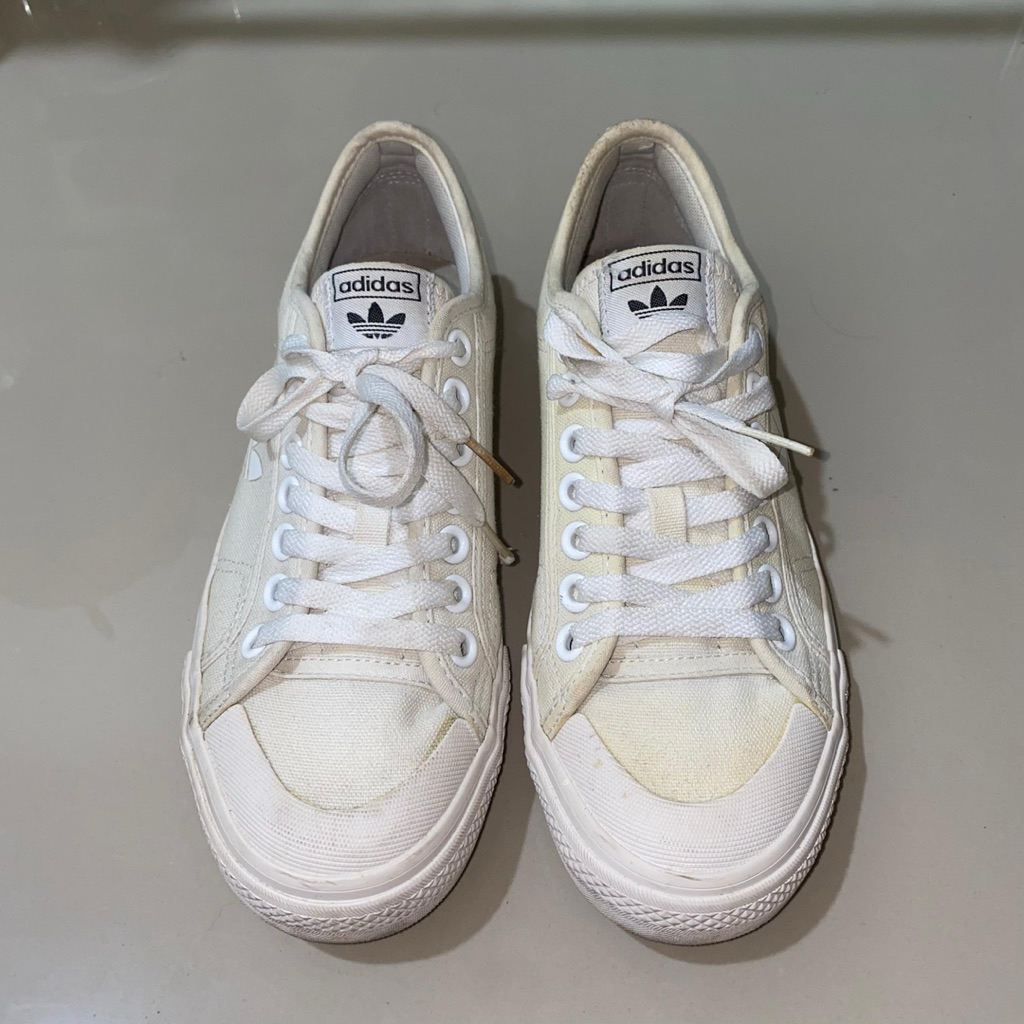 Sepatu Adidas Nizza Trefoil Cloud White Original