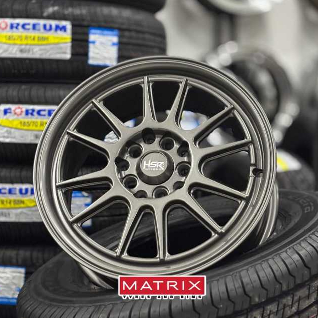 Velg Mobil Variasi Merek HSR ENDE R15 Lubang Baut 10 Et42 Iridium Grey Cakep Buat Mobil Granmax, Inn