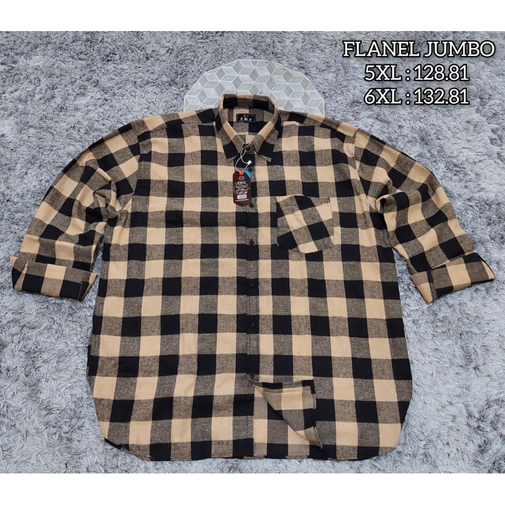 kemeja flanel super jumbo lengan panjang pria BIG SIZE PRIA size 5XL-6XL