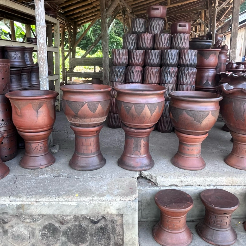Pot D40cm T30cm Pot Tanaman Besar Jumbo Gerabah Tanah Liat