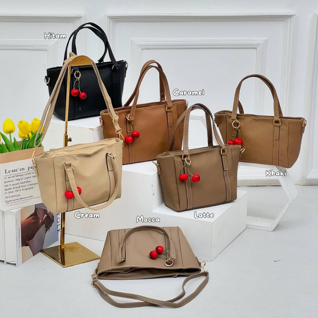 Abokado Fashion Store - Tas Cherry Pamelo Tas Wanita Lokal Terbaik Tas Tangan Slempang Wanita