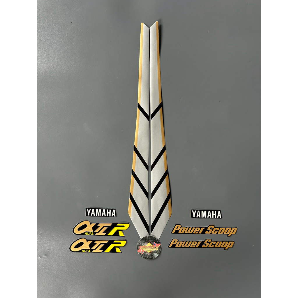 STRIPING STIKER YAMAHA ALFA 1990 1991 SILVER