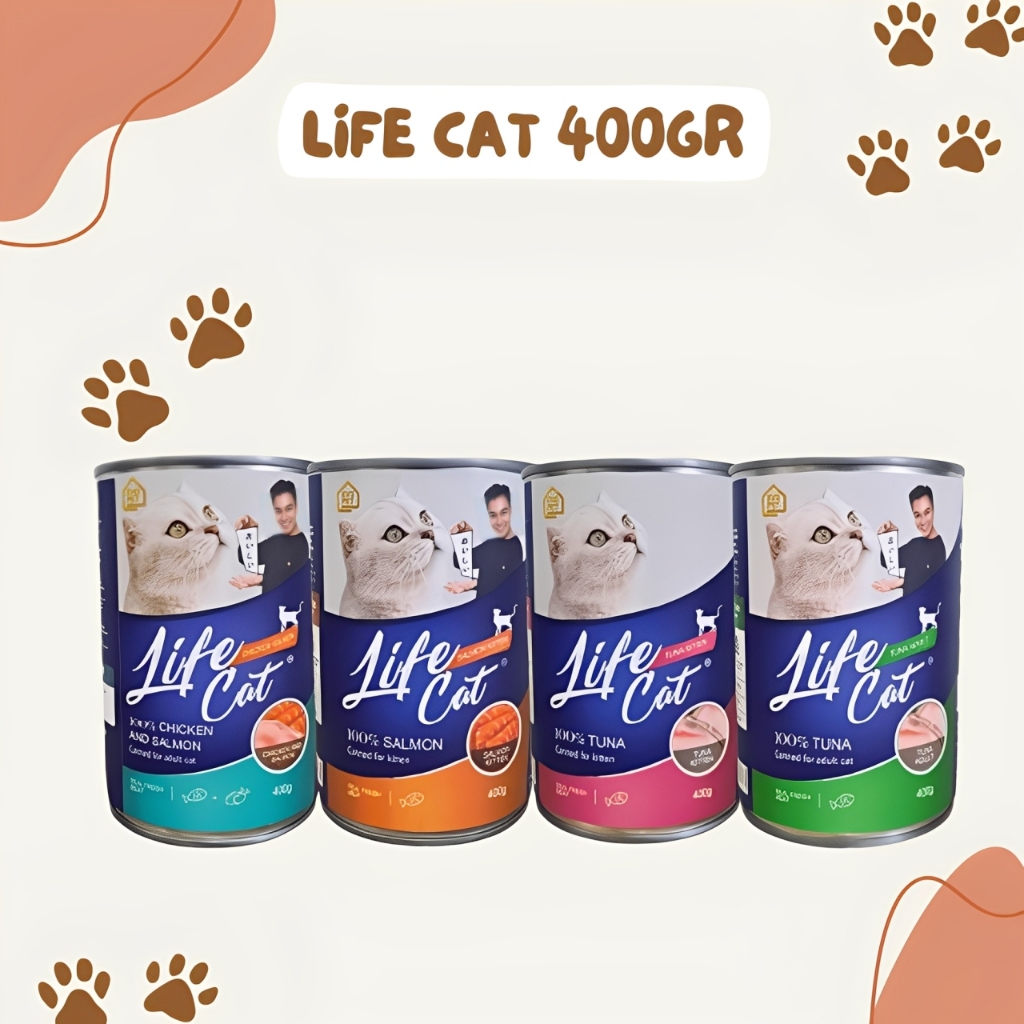 Life Cat 400gr KALENG Makanan Kucing Life Cat Kaleng