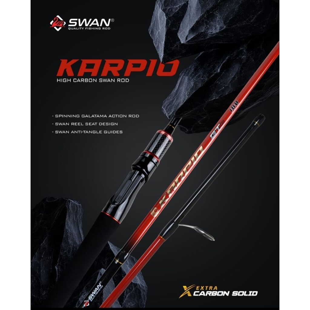 Joran Pancing Swan Karpio 165/180 cm Solid Carbon