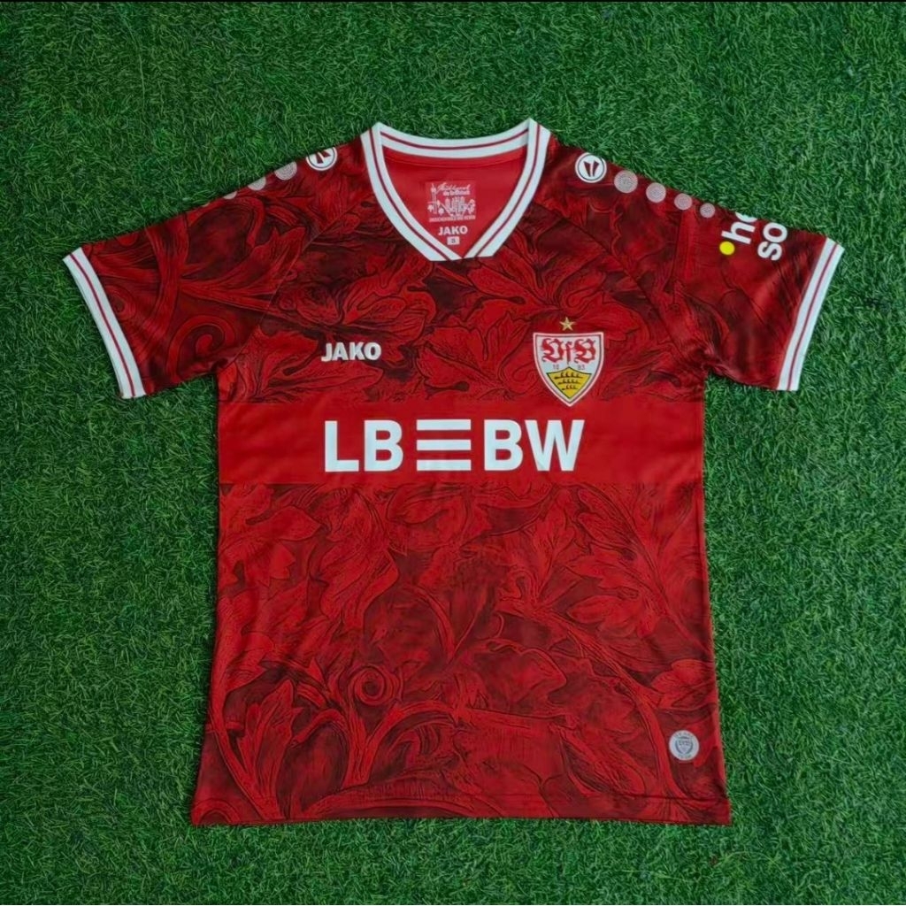 Jersey Kaos Baju Sepak Bola Vfb Stutgart Stutgard Stuttgart Home Away 3rd Third Red Merah Klub Club 