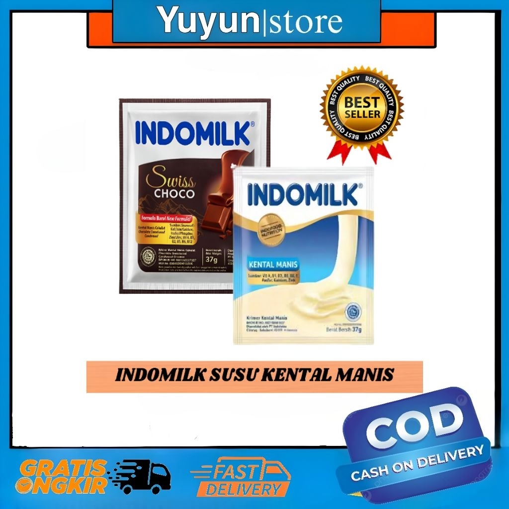 Susu Indomilk Sachet 37gr ( 1renceng 6 sachet)