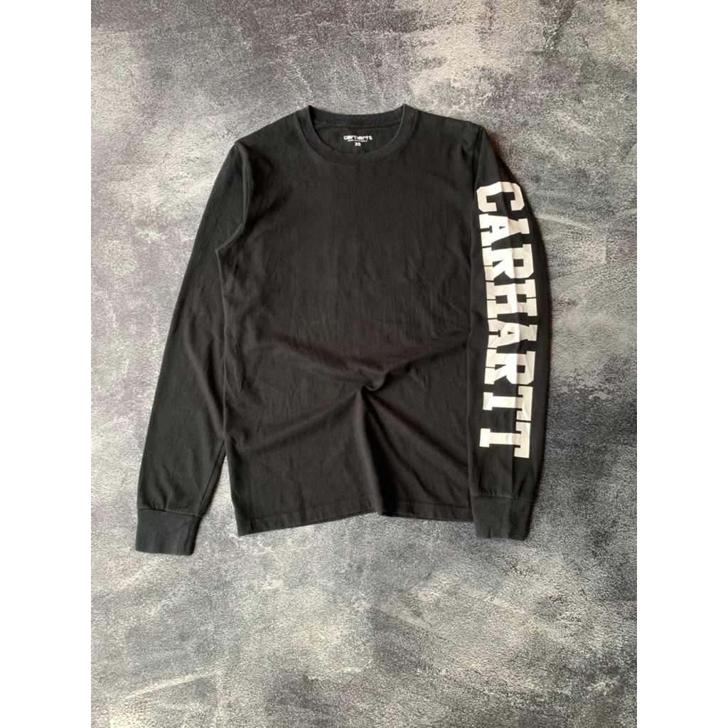 carhartt wip l/s college left tshirt black (sold)