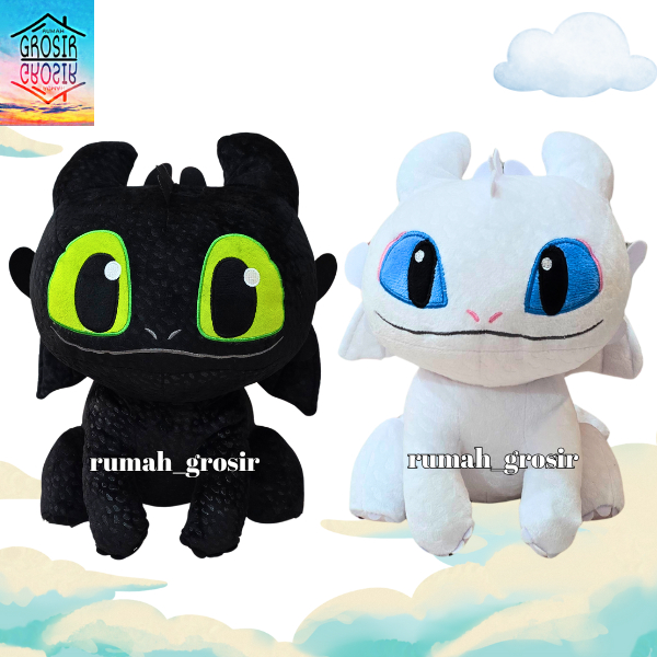 Boneka Toothless Night Fury Dragon Naga