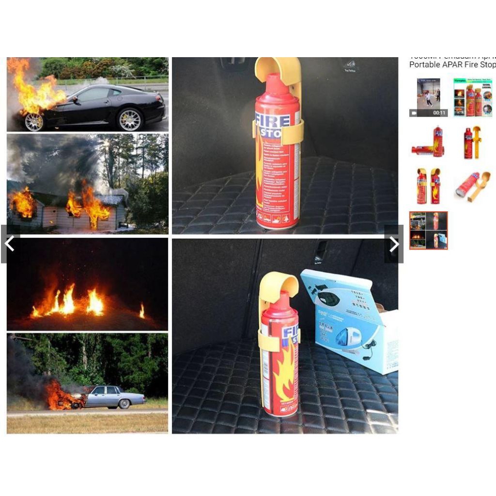 Pemadam Api Mobil Mini Portable Mobil Rumah Kantor 1000ml