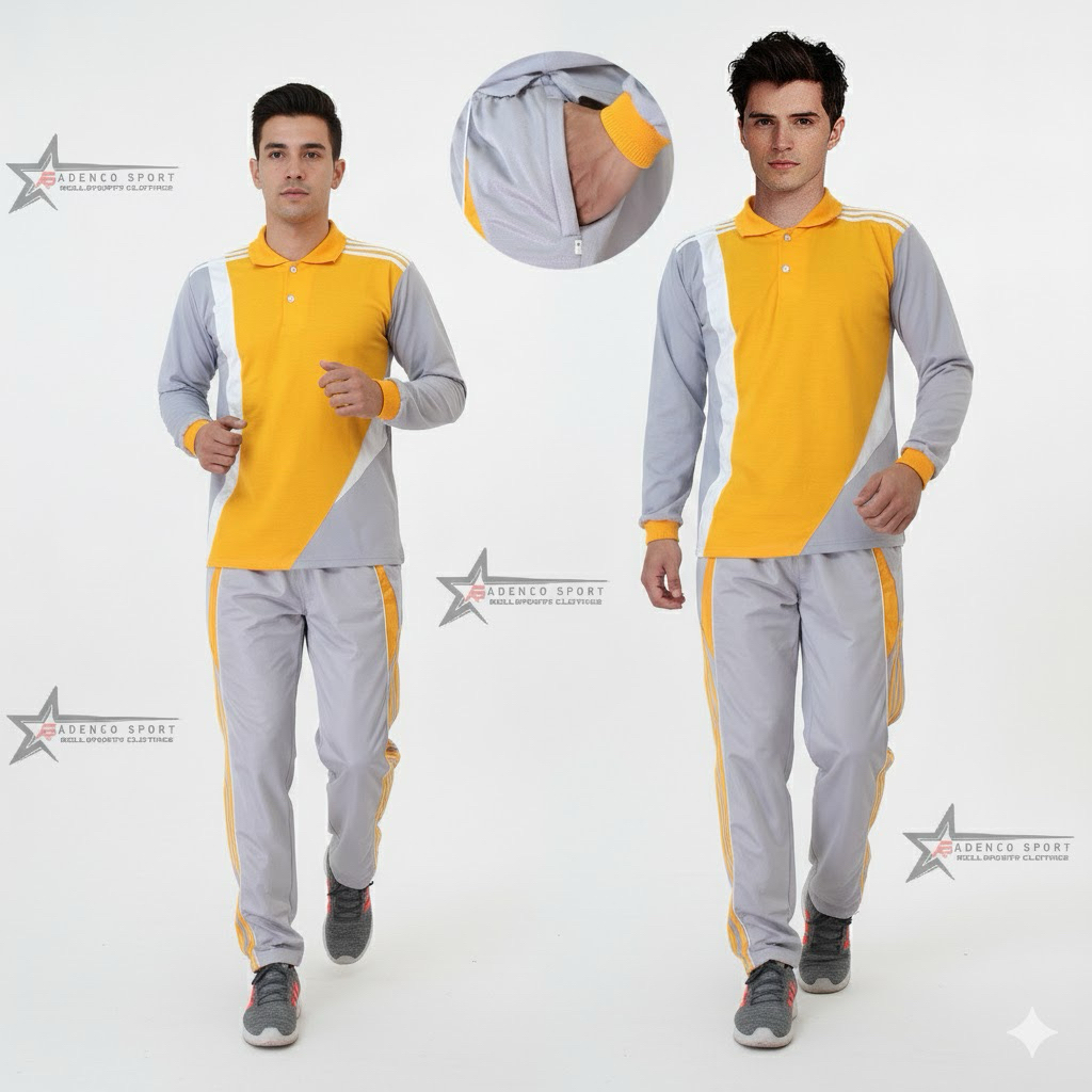 Baju Olahraga Senam Set Training Panjang Untuk Pria / Seragam Kaos Training Senam