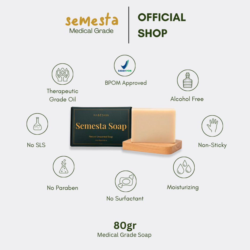 Sabun Semesta Natural BPOM Handmade Sabun Medical Grade Eksim Psoriasis Alergi