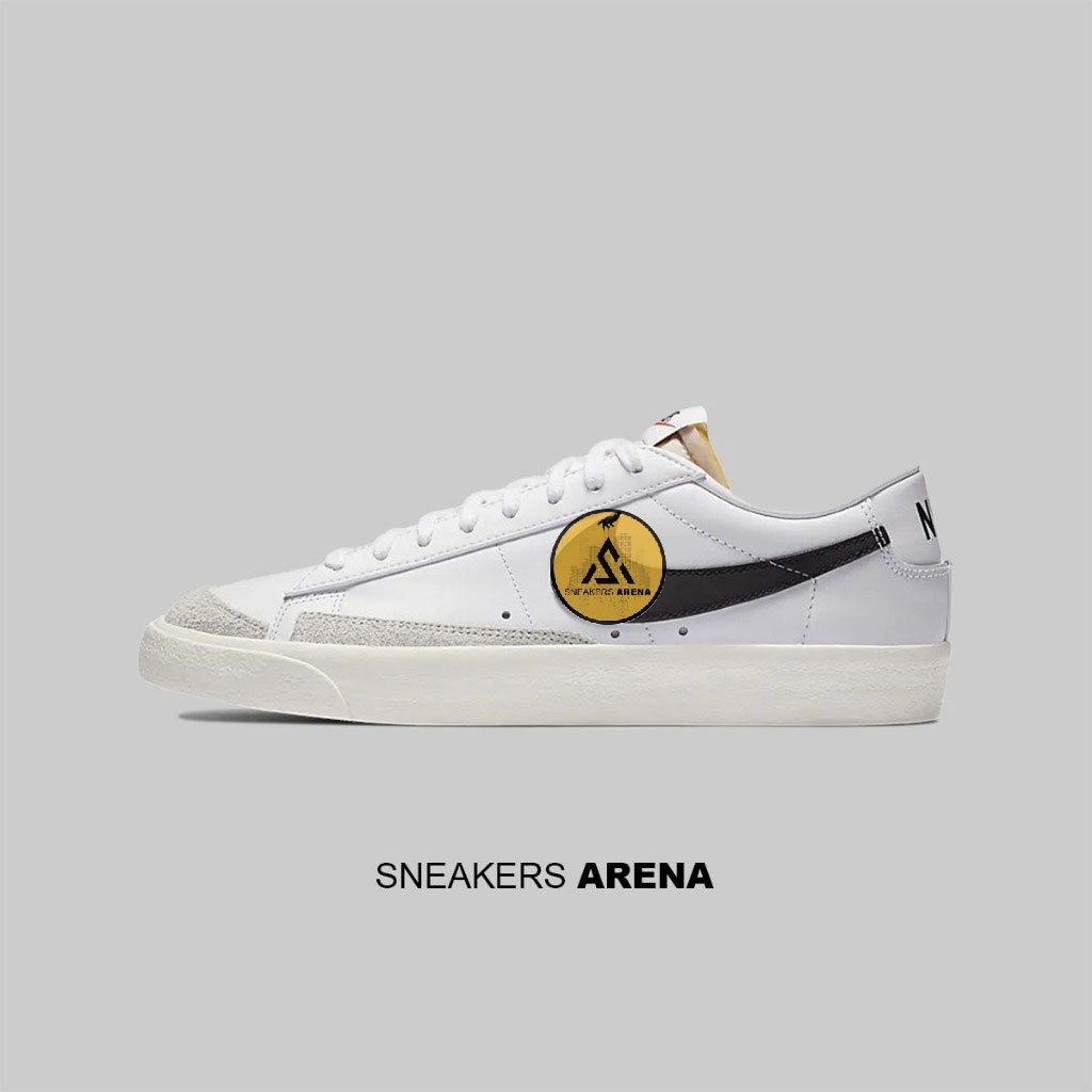 Sneakers Sepatu NK Blazer Low Vintage 77 Low Black White Original
