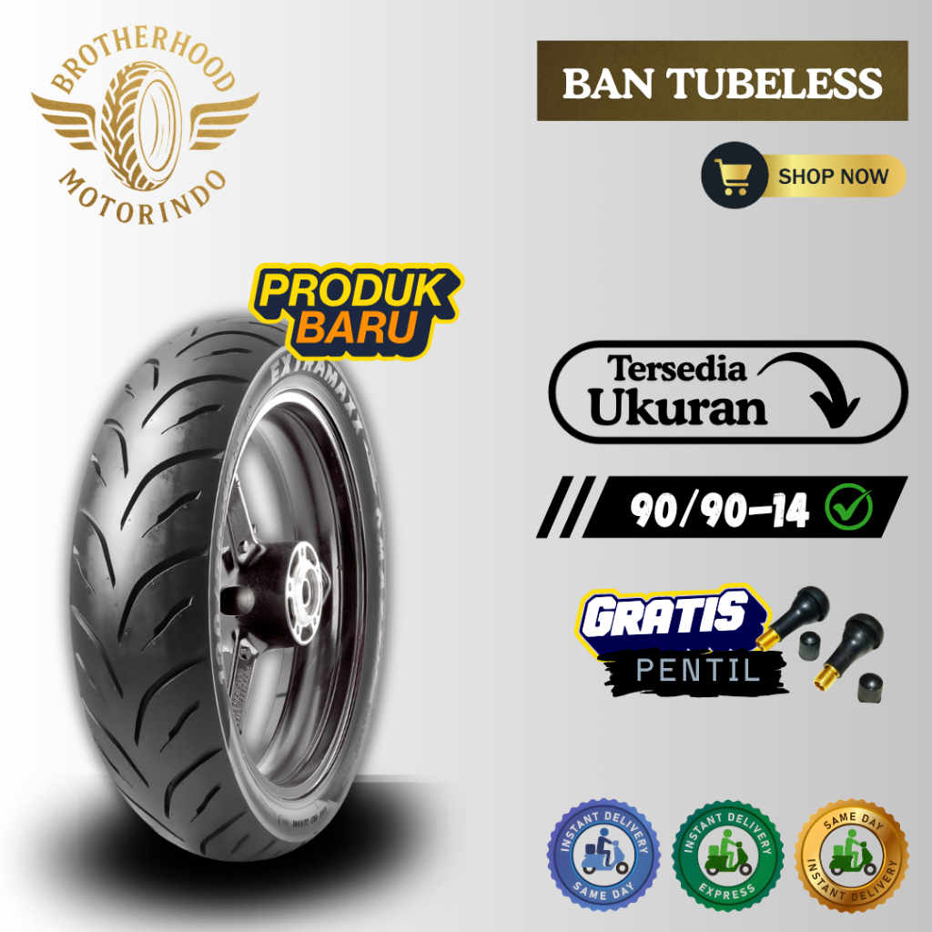 BAN MAXXIS EXTRAMAXX M6233 BAN TUBLES 90/90-14 / BAN MOTOR RING 14 / BAN MAXXIS RING 14 BEAT GENIO V