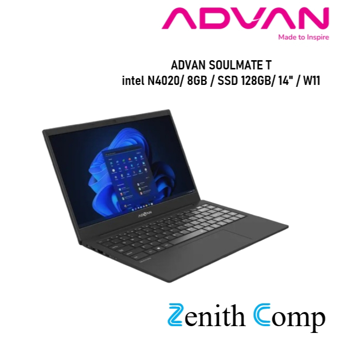 Laptop ADVAN Soulmate T N4020, RAM 8GB, SSD 128GB, 14", W11