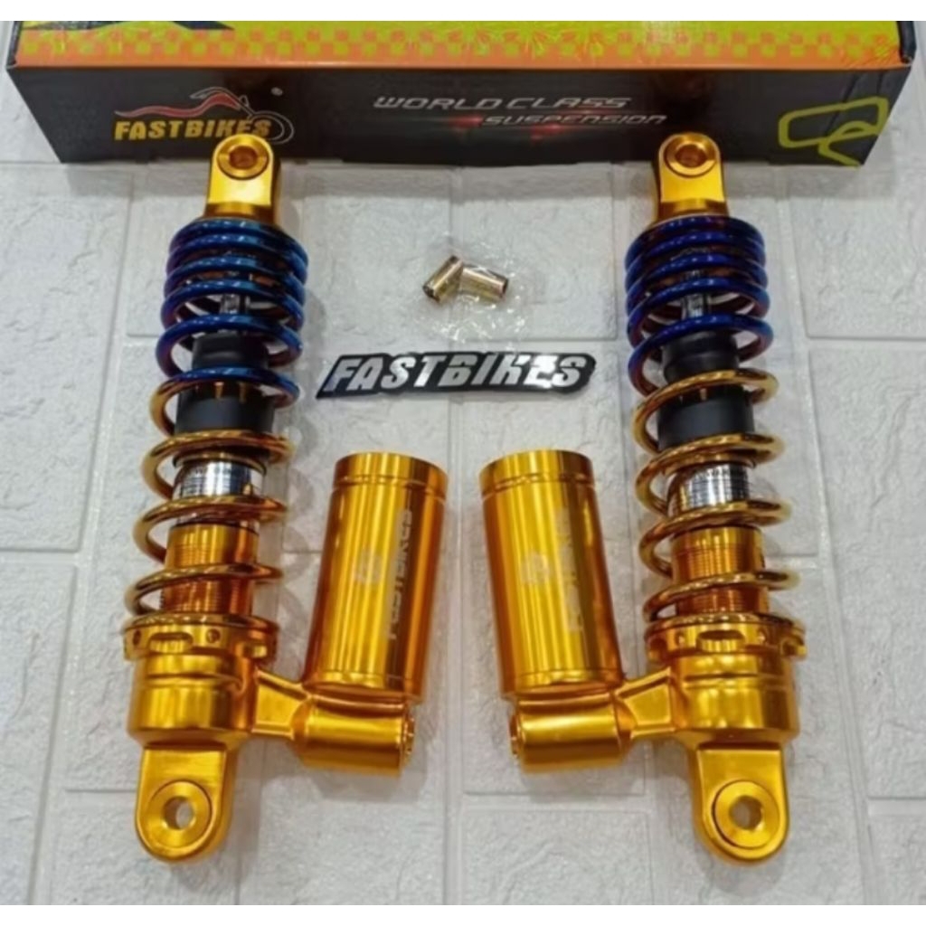 (BONUS STICKER) ~Shockbreaker Shock FASTBIKES Fb 16 Gold Series Double Tabung Bawah Uk 340mm Pnp Beb