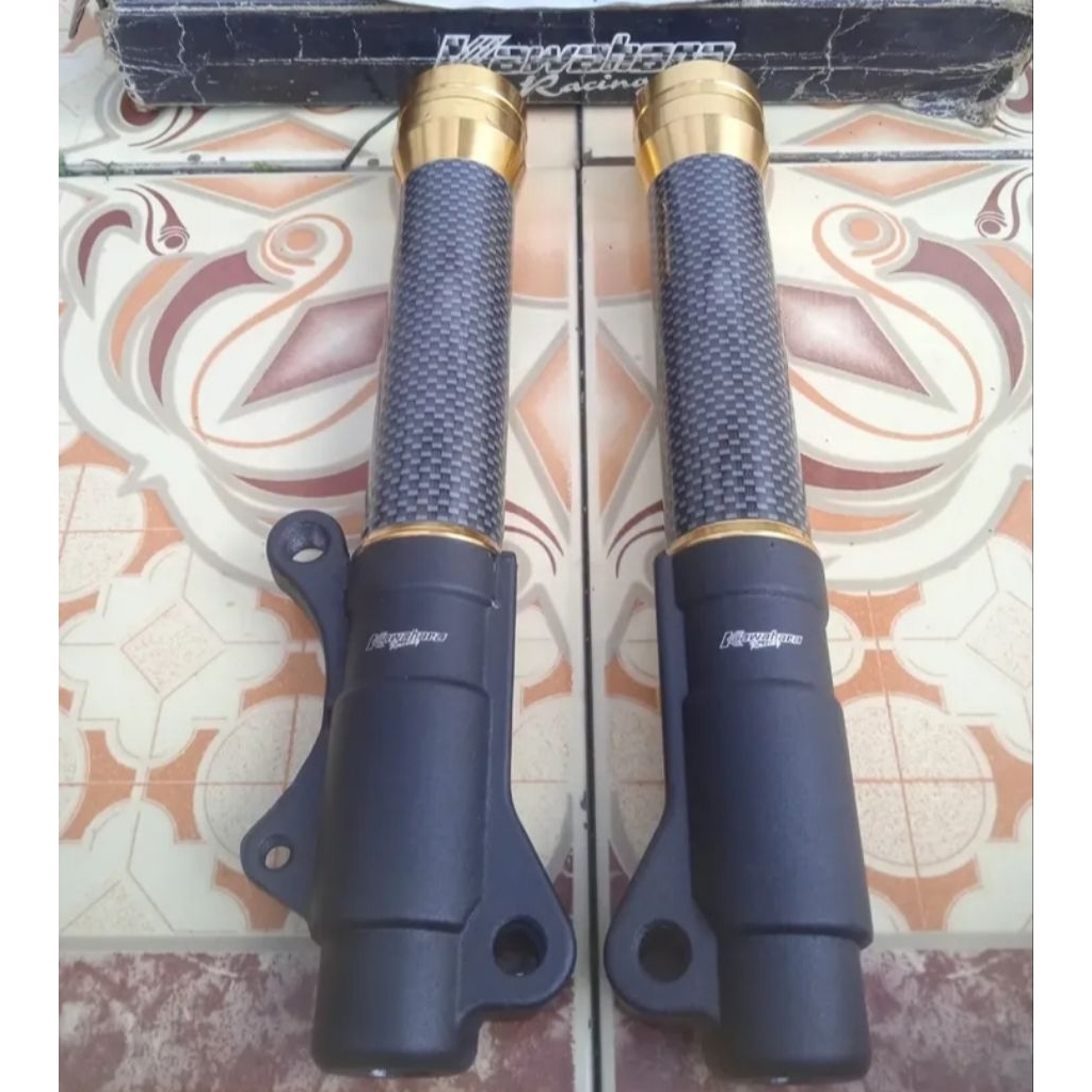 Bottom shock original Kawahara Thailand PNP Mio sporty (motif carbon)