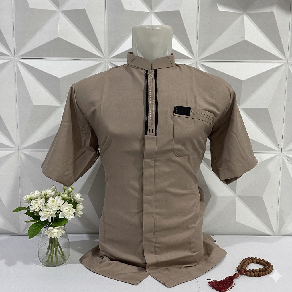 Kemeja Toyobo [05] || Baju Koko Pria Cotton Toyobo Fodu || Baju Muslim Pria