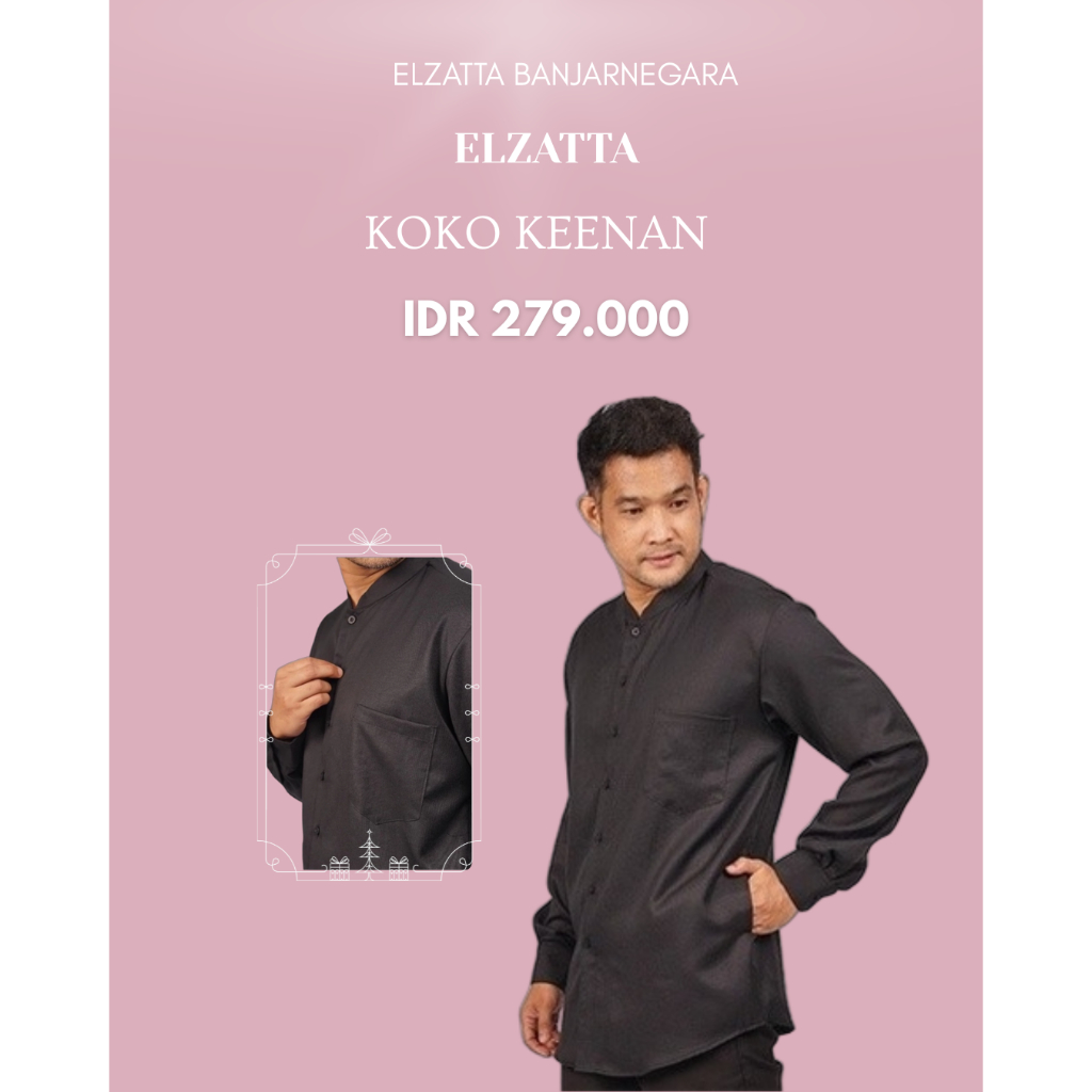 Elzatta Koko Keenan Premium Lengan Panjang Adem Koko Polos Terbaru