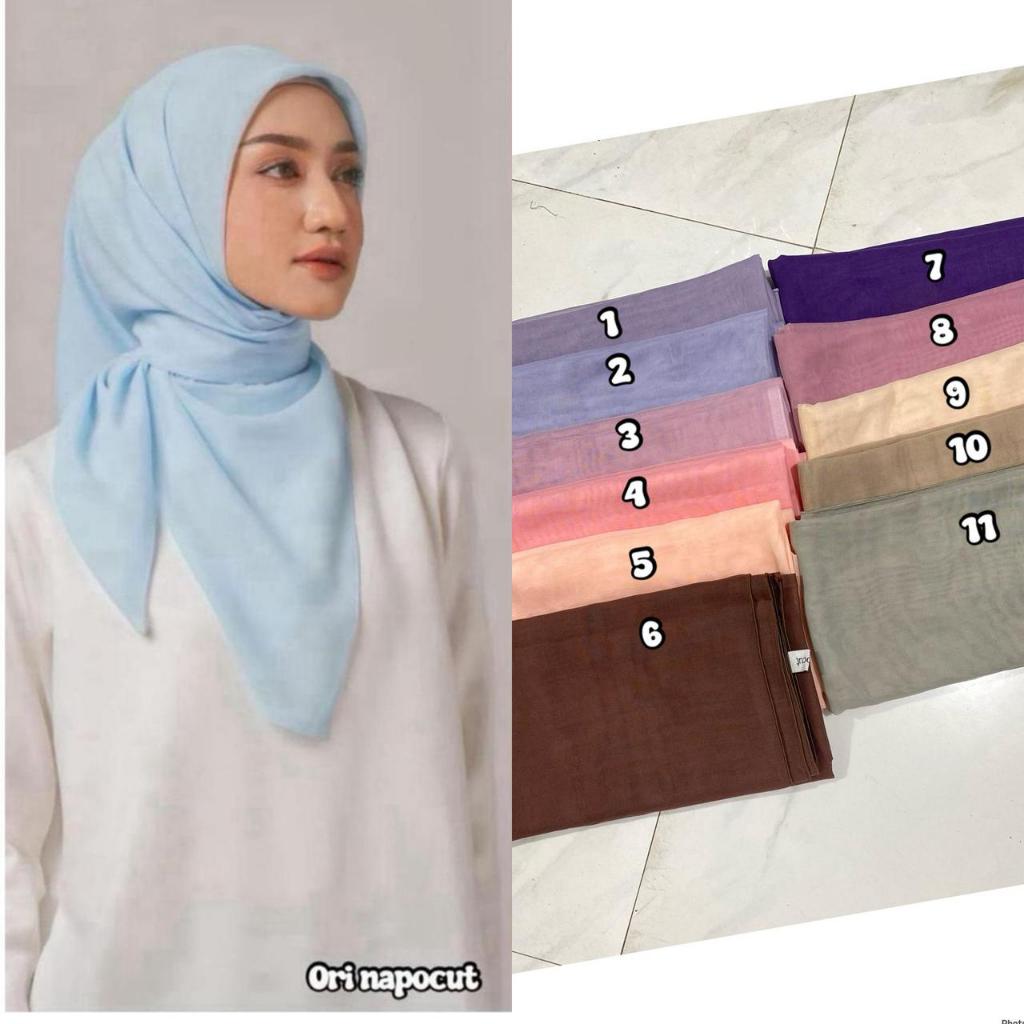 Napocut Hijab - Hijab Segiempat Paris Jepang Premium Anti Kusut