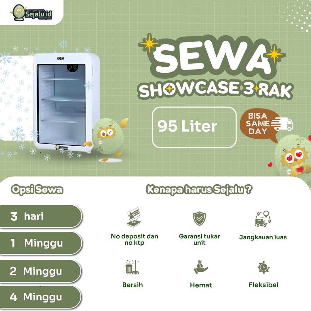 SEWA SHOWCASE 3 Rak GEA EXPO 90 CVD