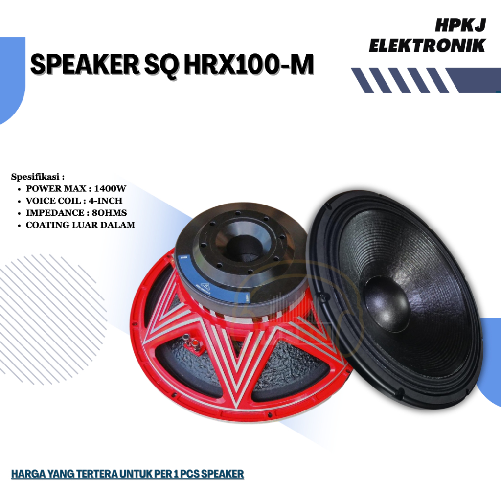 SPEAKER KOMPONEN SOUNQUEEN 18 HRX 100 18 INCH Speaker 18 inch SQ 18HRX100