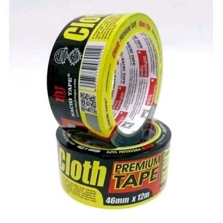 Lakban Kain Hitam 2 Inc Nachi (46mmx12m) / Cloth Tape Nachi 46mm