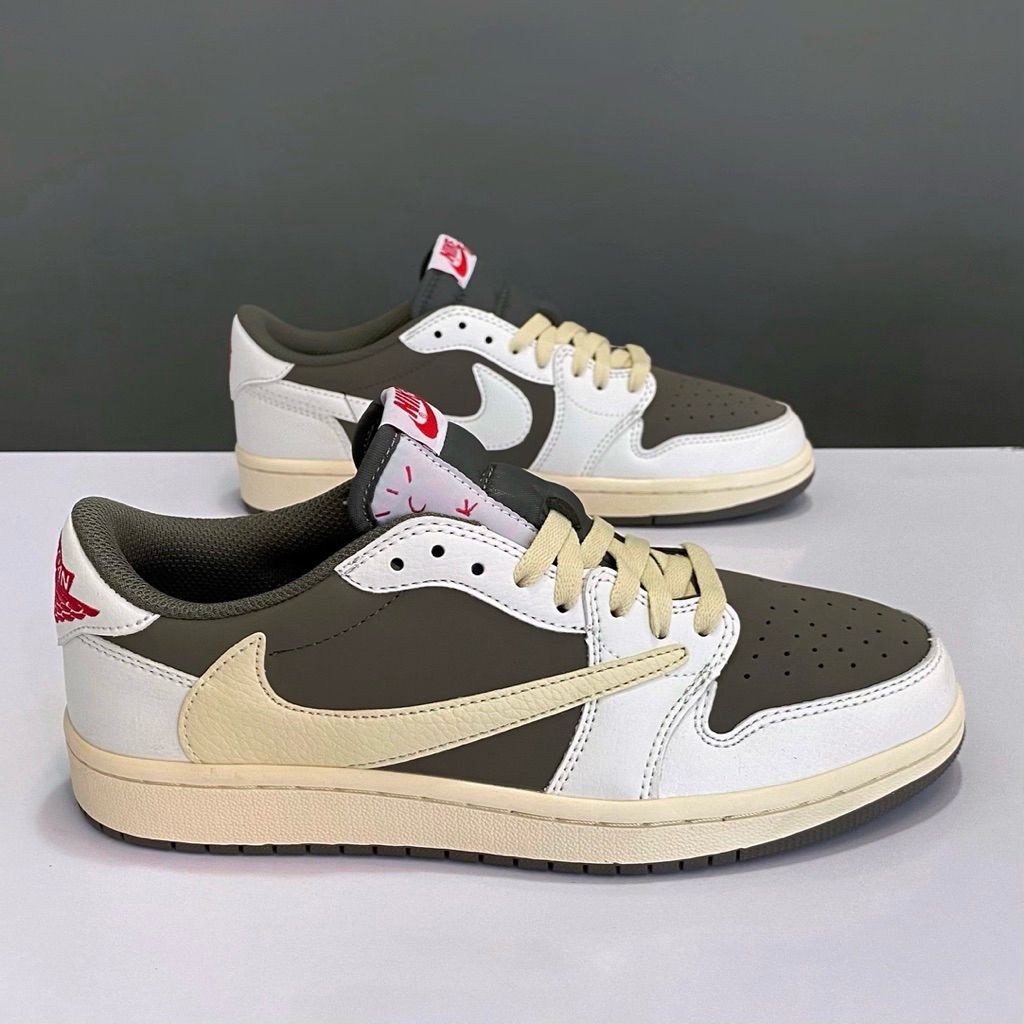 Promo sepatu AJ1 Low OG x Travis Scott reverse mocha