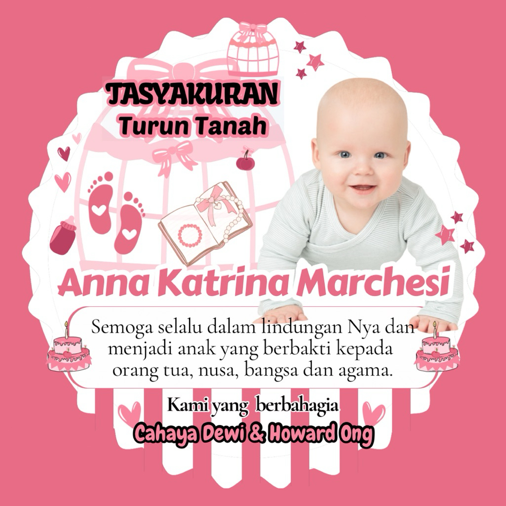 Stiker ultah stiker tedhak siten dll.