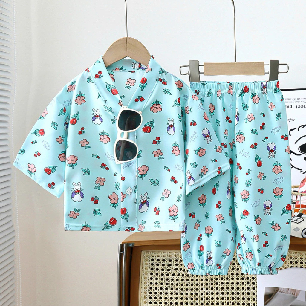 PIYAMA RAYON ANAK / PIYAMA RAYON KANCING IMPORT / PIYAMA MODEL KIMONO