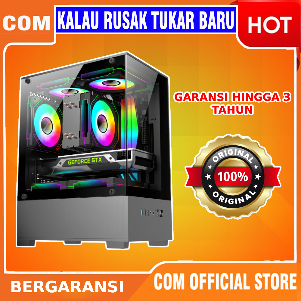 Komputer fullset cpu komputer kantor gaming editing desain grafis berkualitas bergaransi