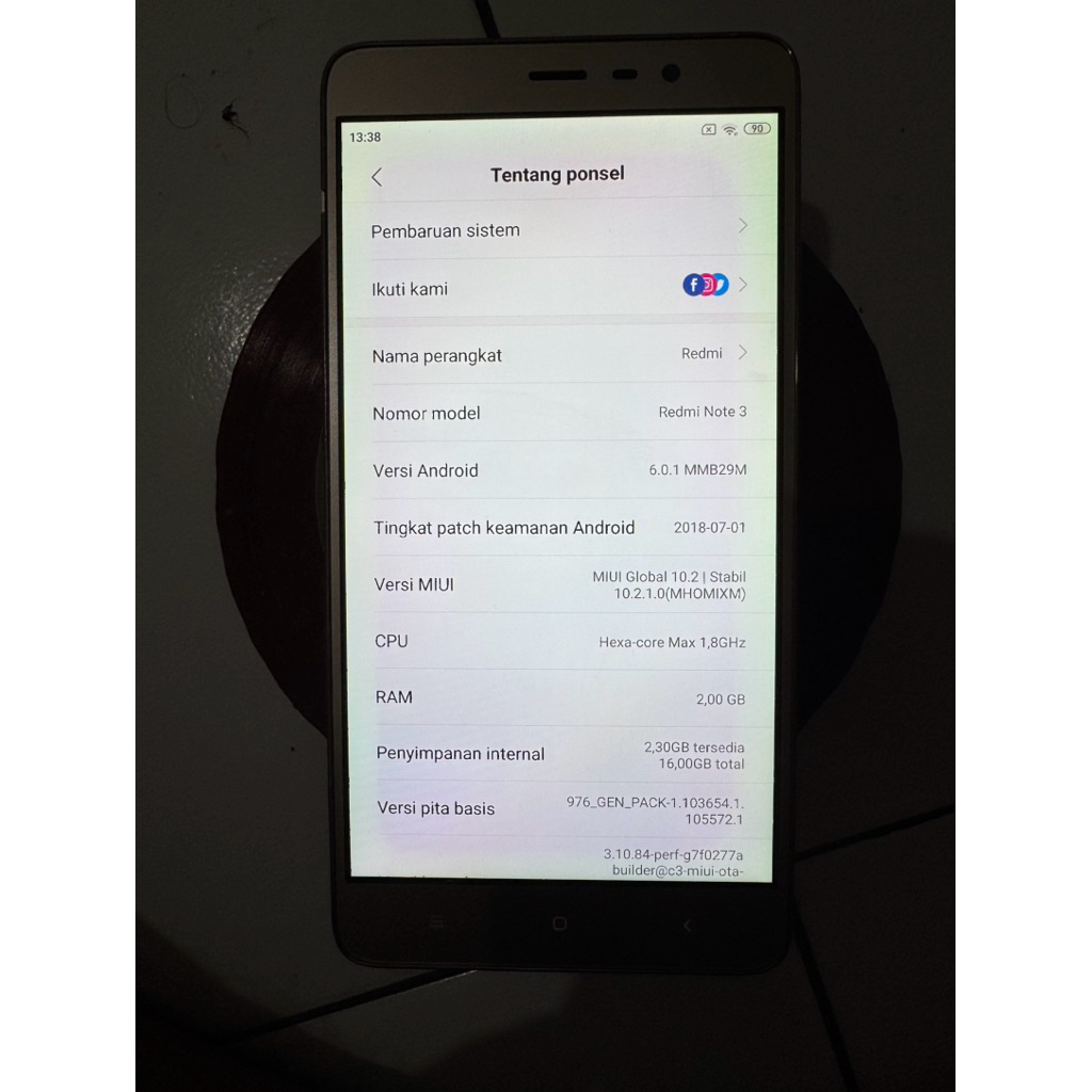 Mesin Redmi Note 3 Pro Kenzo