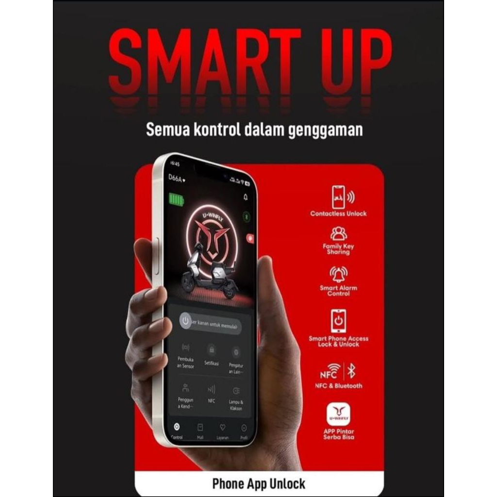 Sepeda Listrik Uwinfly D66a d 66 a