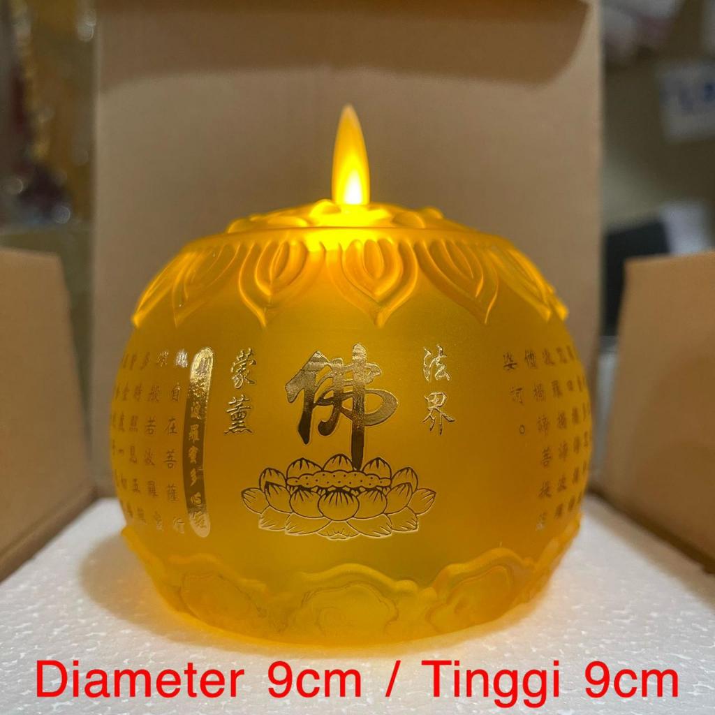 Lampu listrik kaca lilin aestetik liu li huruf fo pakai baterai batere lampu menawan mirip nyala lil